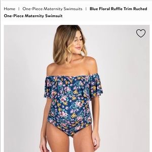 Pink blush maternity swimsuit - Medium